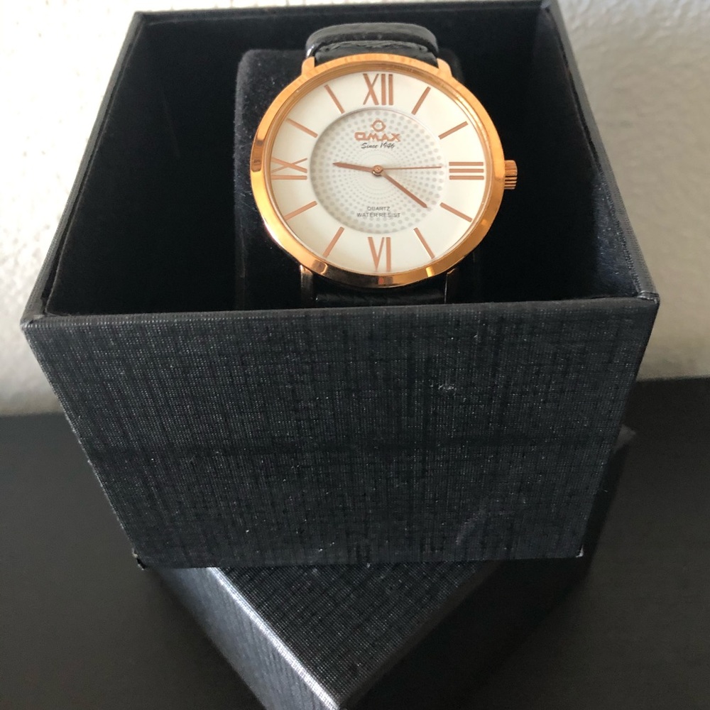 OMAX Men's Gold Stainless Steel Watch, Japan Movt